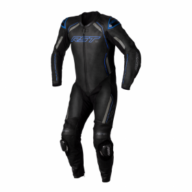 RST S1 CE MENS LEATHER SUIT - NEON BLUE AND GREY